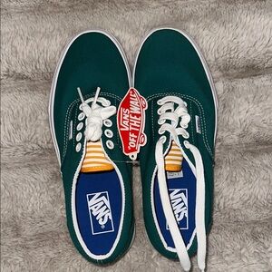New Vans Green Canvas Sneakers size 9 in Women 7.5 in Men